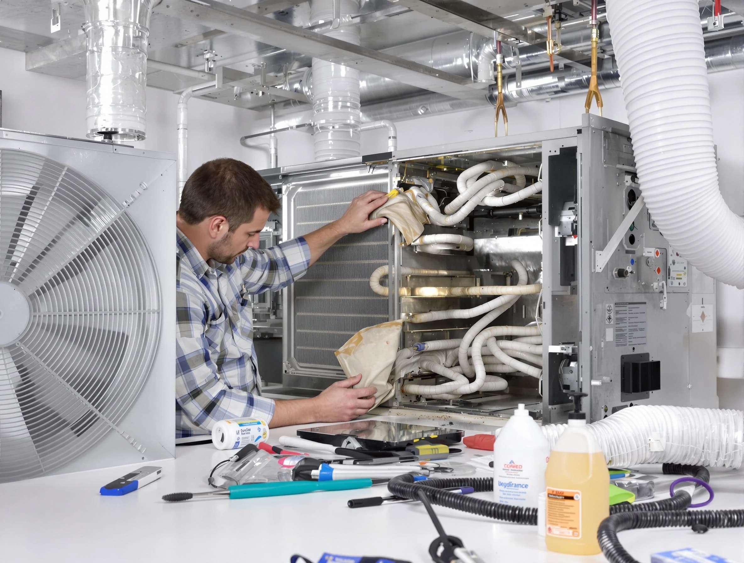 Lake of the Woods Air Duct Cleaning specialist performing precision AC coil cleaning in Lake of the Woods