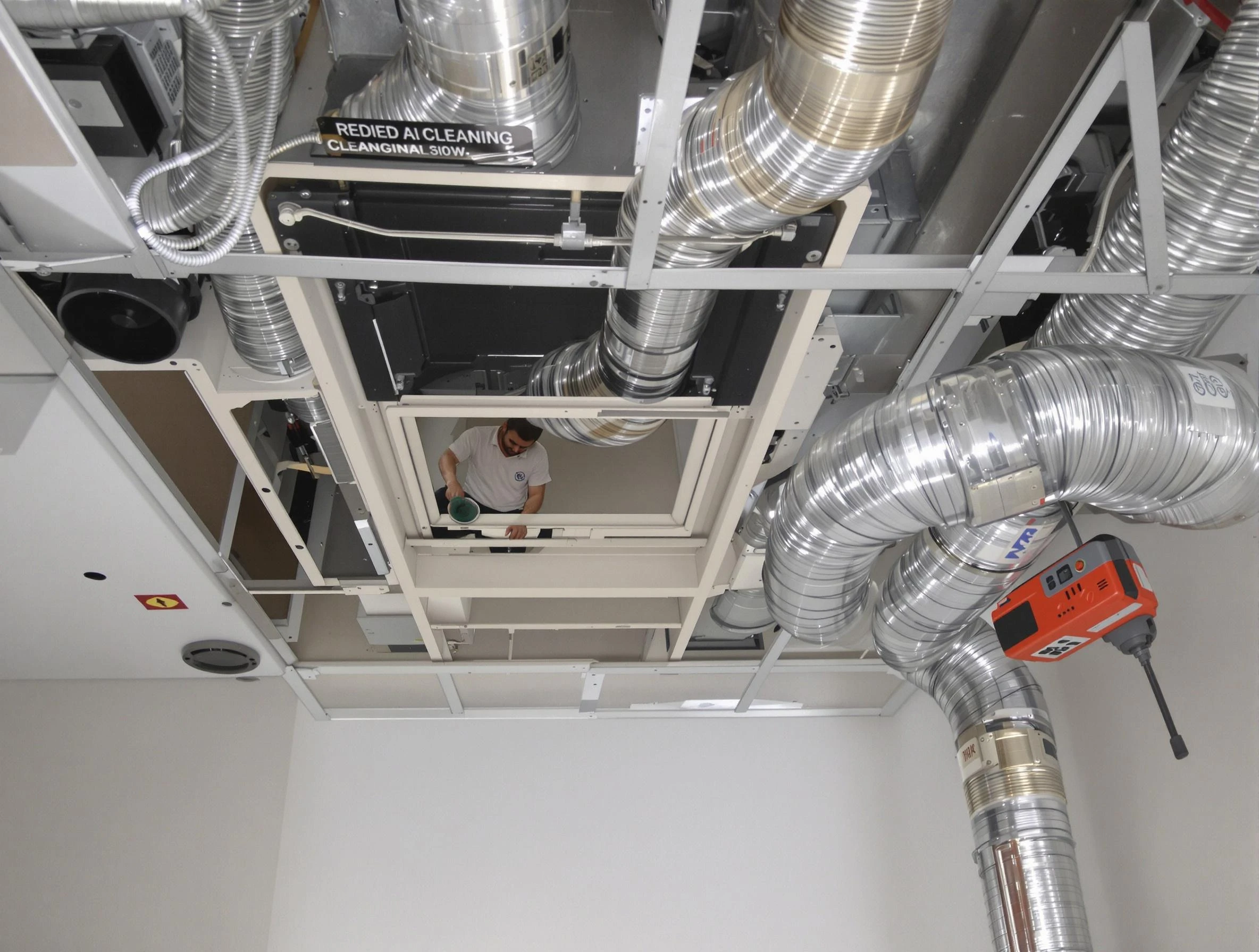 Lake of the Woods Air Duct Cleaning technician performing detailed central duct system cleaning in Lake of the Woods