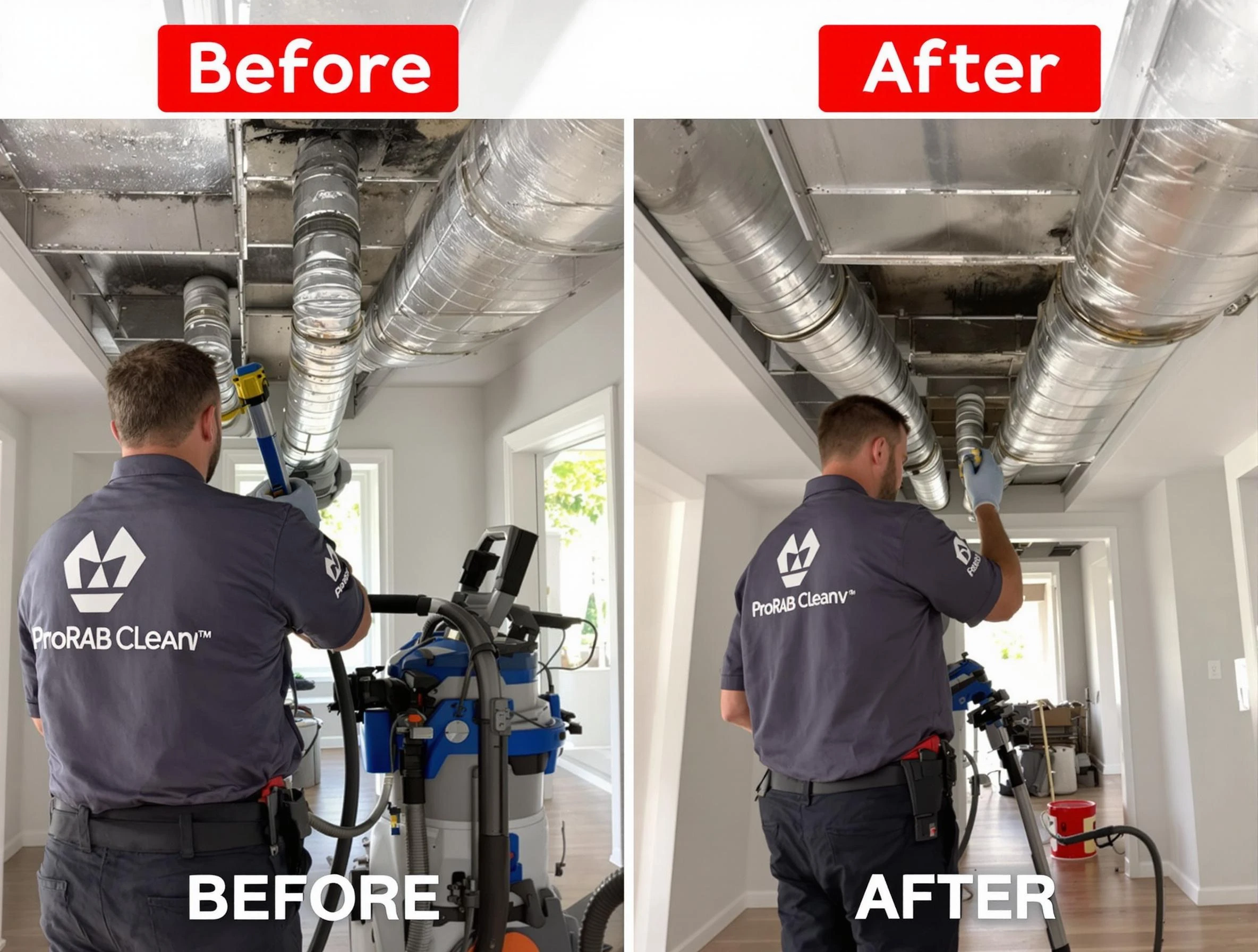 Lake of the Woods Air Duct Cleaning expert performing thorough residential duct cleaning in a Lake of the Woods home