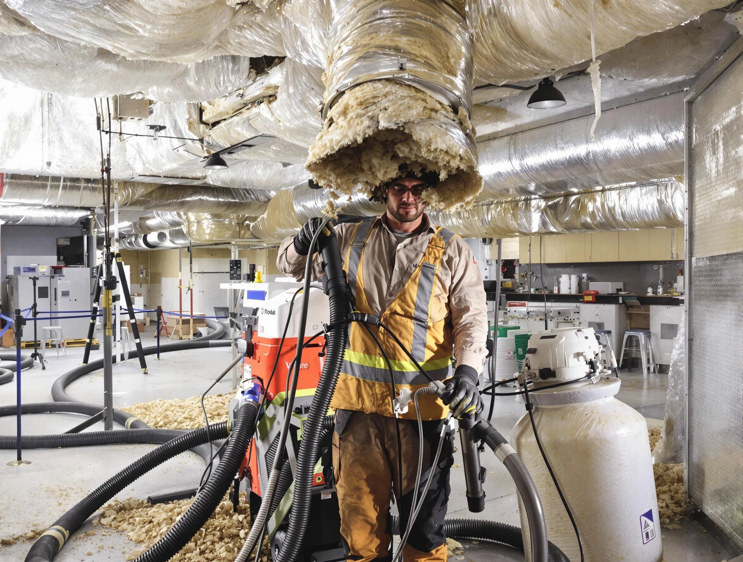 Professional vacuum insulation removal by Lake of the Woods Air Duct Cleaning expert in Lake of the Woods